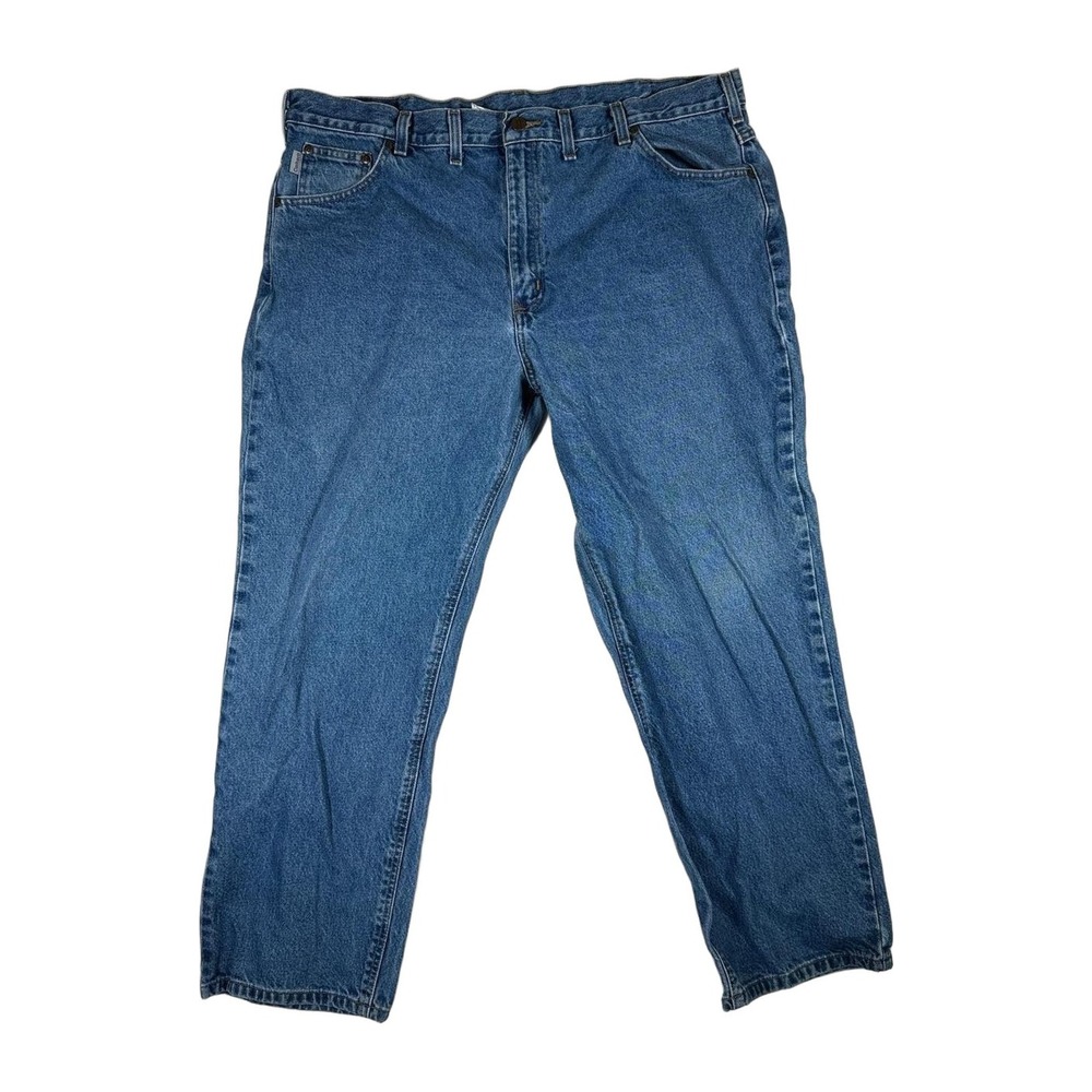 Carhartt Mens Jeans Blue Straight Fit Work Denim Pants Size 40x30 Model 089659A‎